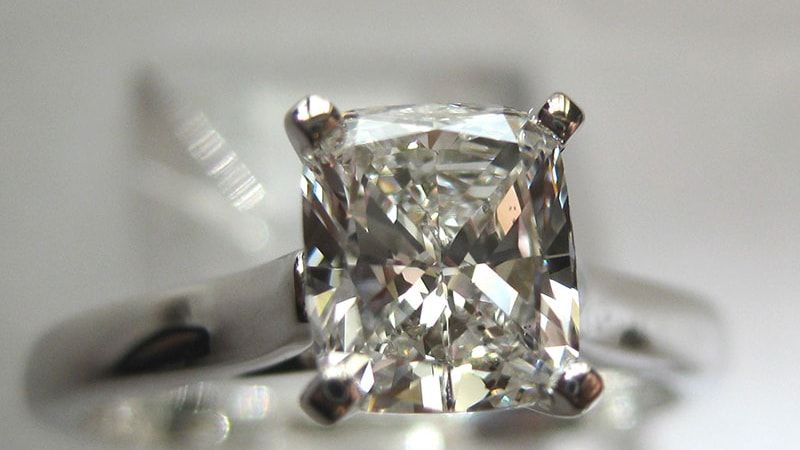 Solitaire Cushion Custom Diamond Engagement Ring Solitaire Cushion Custom Diamond Engagement Ring