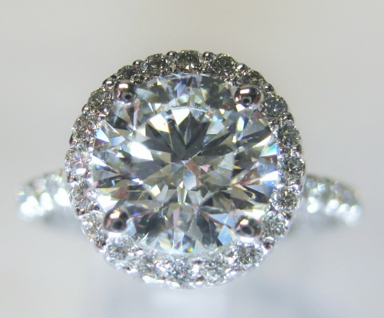 Halo Round Custom Diamond Engagement Ring