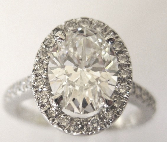 Halo Oval Custom Diamond Engagement Ring