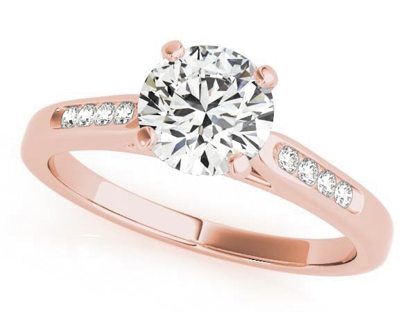 Rose Gold Channel Diamond Engagement Ring Rose Gold Channel Diamond Engagement Ring