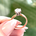 Two Tone Solitaire Round Diamond Engagement Ring Two Tone Solitaire Round Diamond Engagement Ring