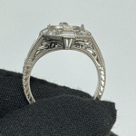 Vintage Yellow Cushion Sapphire Baguette Diamond Custom Ring Vintage Yellow Cushion Sapphire Baguette Diamond Custom Ring