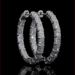 Radiant Diamond Inside Outside Hoop Earrings Radiant Diamond Inside Outside Hoop Earrings