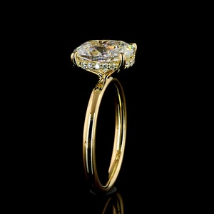 Cushion Hidden Halo Yellow Gold Diamond Engagement Ring Cushion Hidden Halo Yellow Gold Diamond Engagement Ring