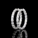 Emerald Diamond Inside Outside Hoop Earrings Emerald Diamond Inside Outside Hoop Earrings