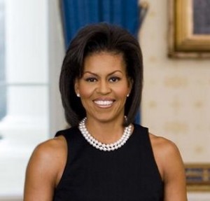 Michelle Obama in Double Strand Pearl Necklace Michelle Obama in Double Strand Pearl Necklace