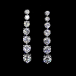 Ascending Round Diamond Dangle Earrings Ascending Round Diamond Dangle Earrings