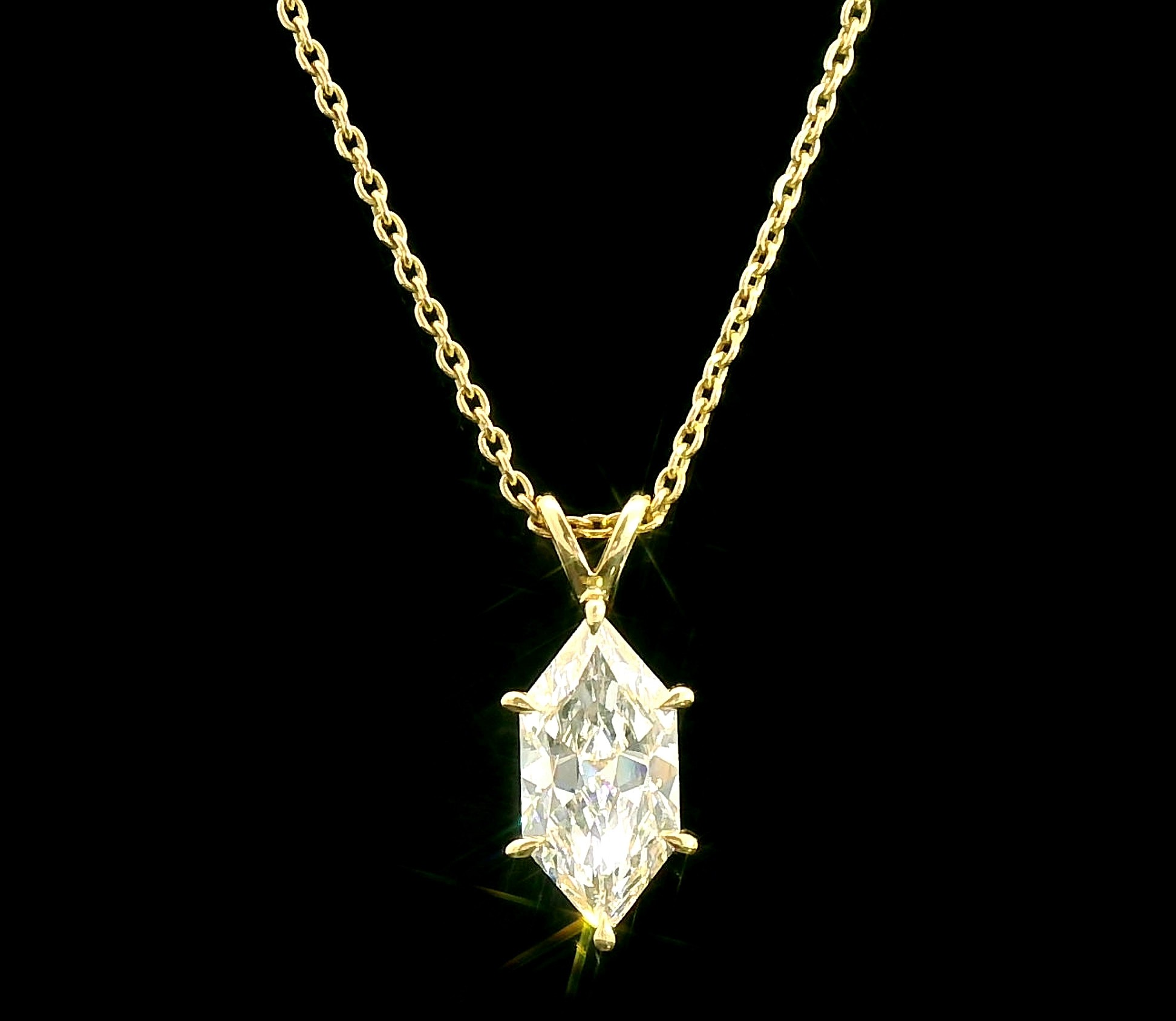 Duchess Marquise Diamond Solitaire Slide Pendant Necklace Duchess Marquise Diamond Solitaire Slide Pendant Necklace