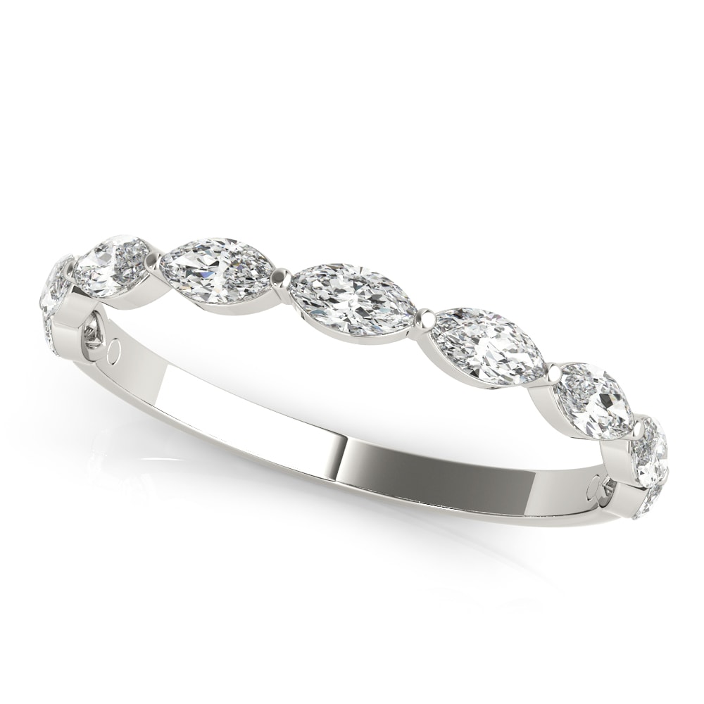 Marquise Scalloped Ladies Diamond Wedding Band Marquise Scalloped Ladies Diamond Wedding Band
