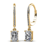 Radiant Diamond Drop Earrings Radiant Diamond Drop Earrings