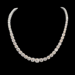 Graduating 4-Prong Riviera Necklace With Round Diamonds Graduating 4-Prong Riviera Necklace With Round Diamonds