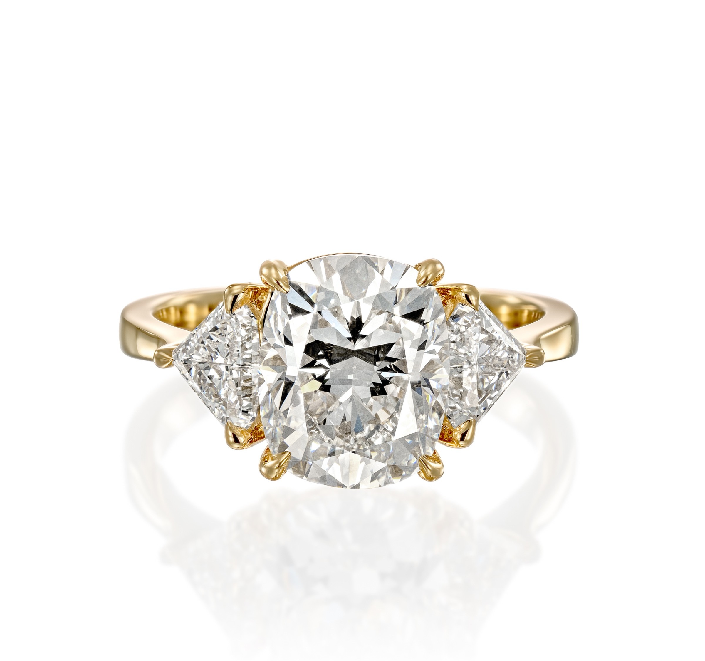 Solitaire Cushion Custom Diamond Engagement Ring